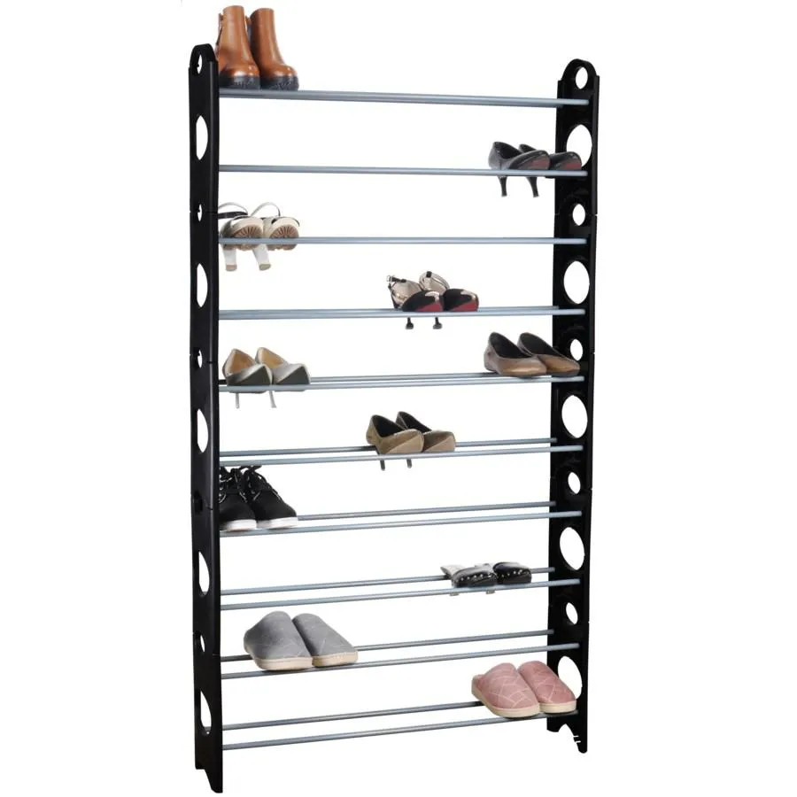 10-Tier Shoe Rack Fits 50-Pairs