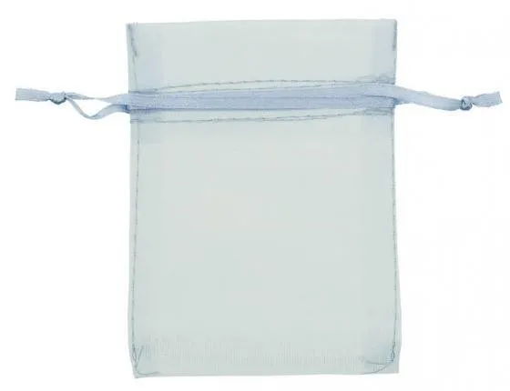 24 Pack Silver Organza Bags