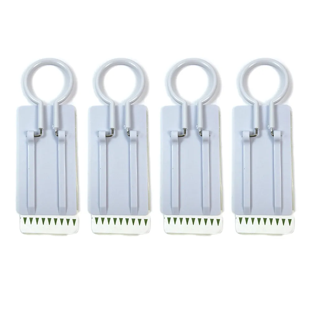 4 Pack Mop Broom Holder Self-Adhesive Gripper Organizer Wall Mounted Tool Garden