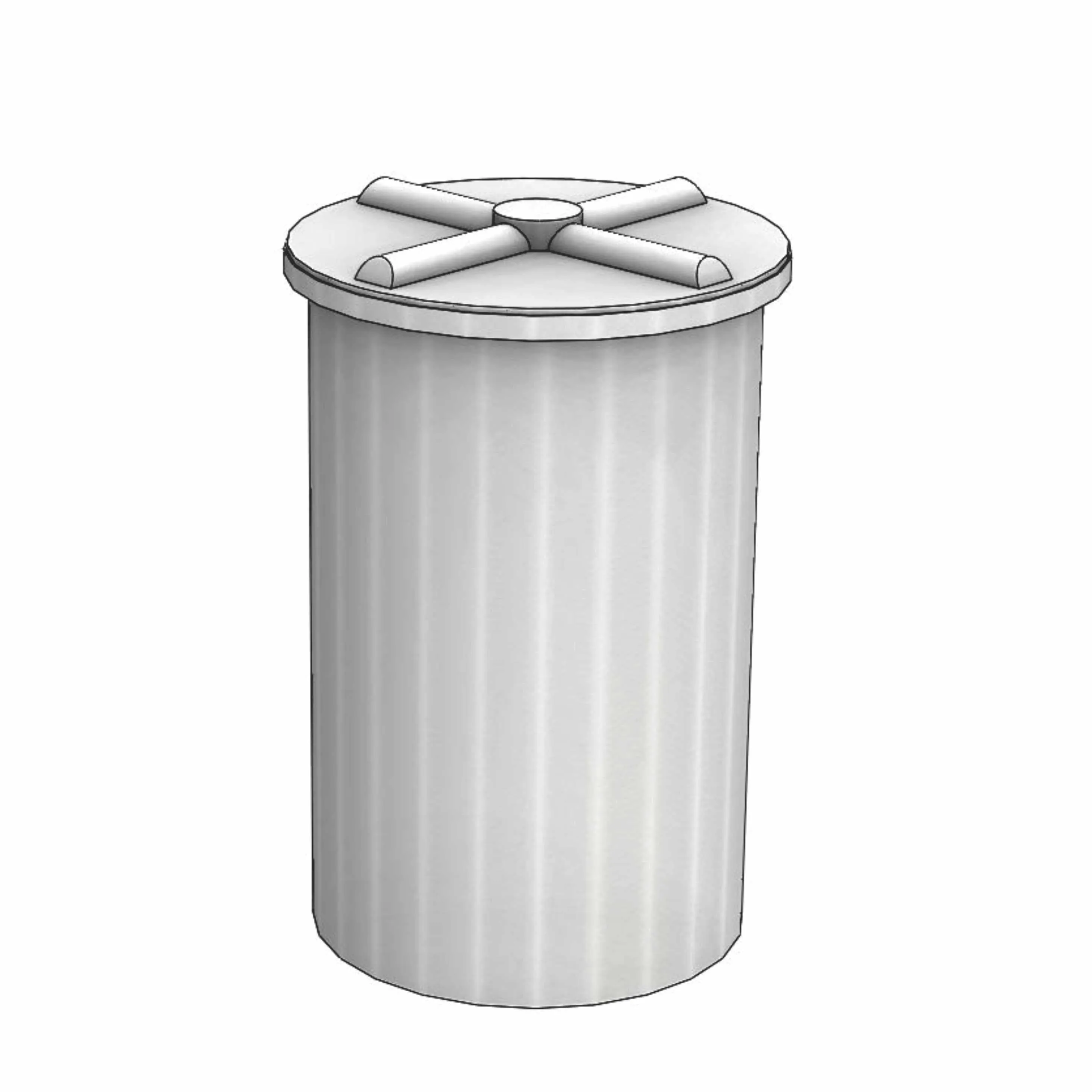 500L Round Drum With Loose Fitting Lid (RD0500)