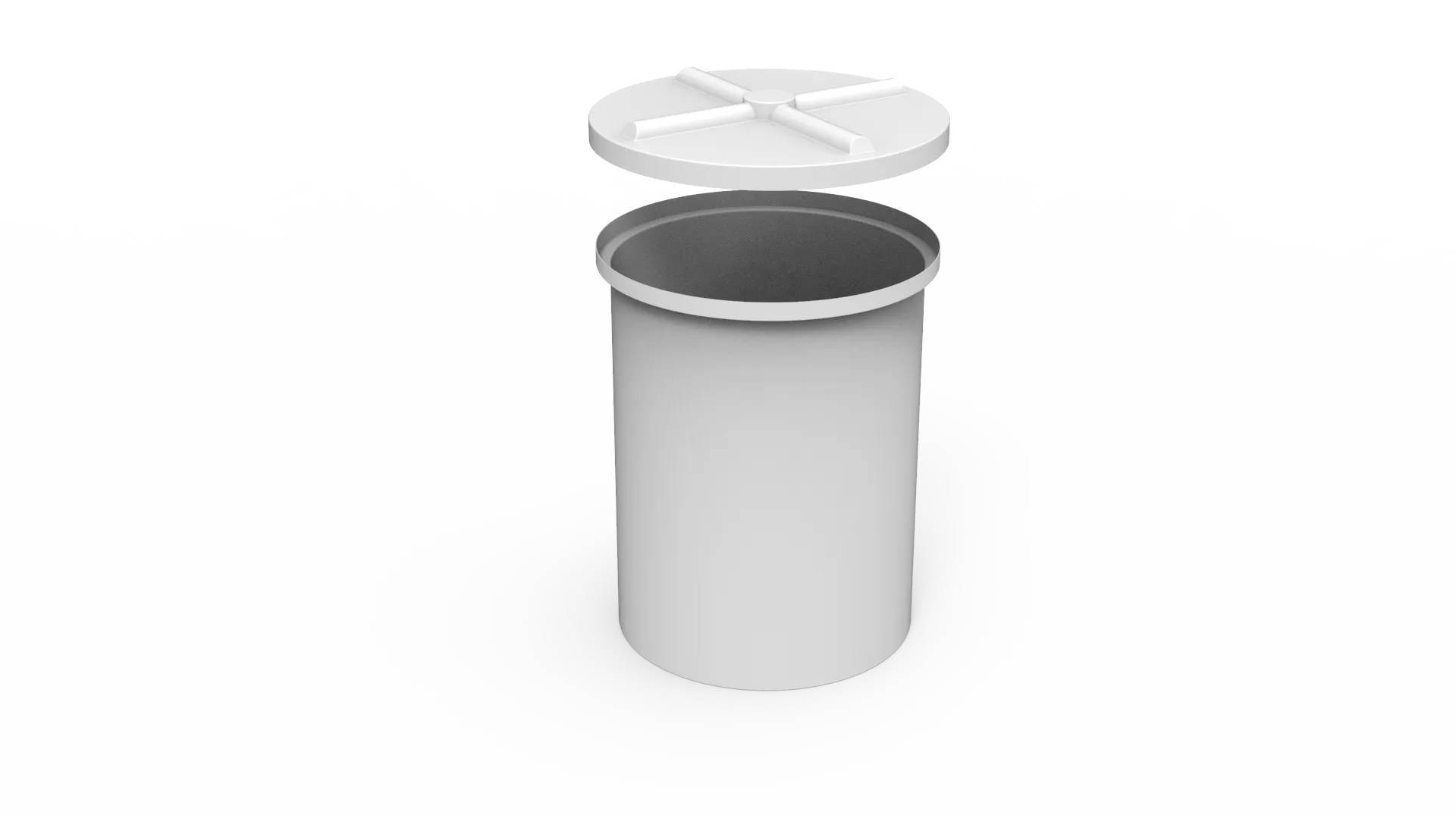 750L Round Drum With Loose Fitting Lid (RD0750)