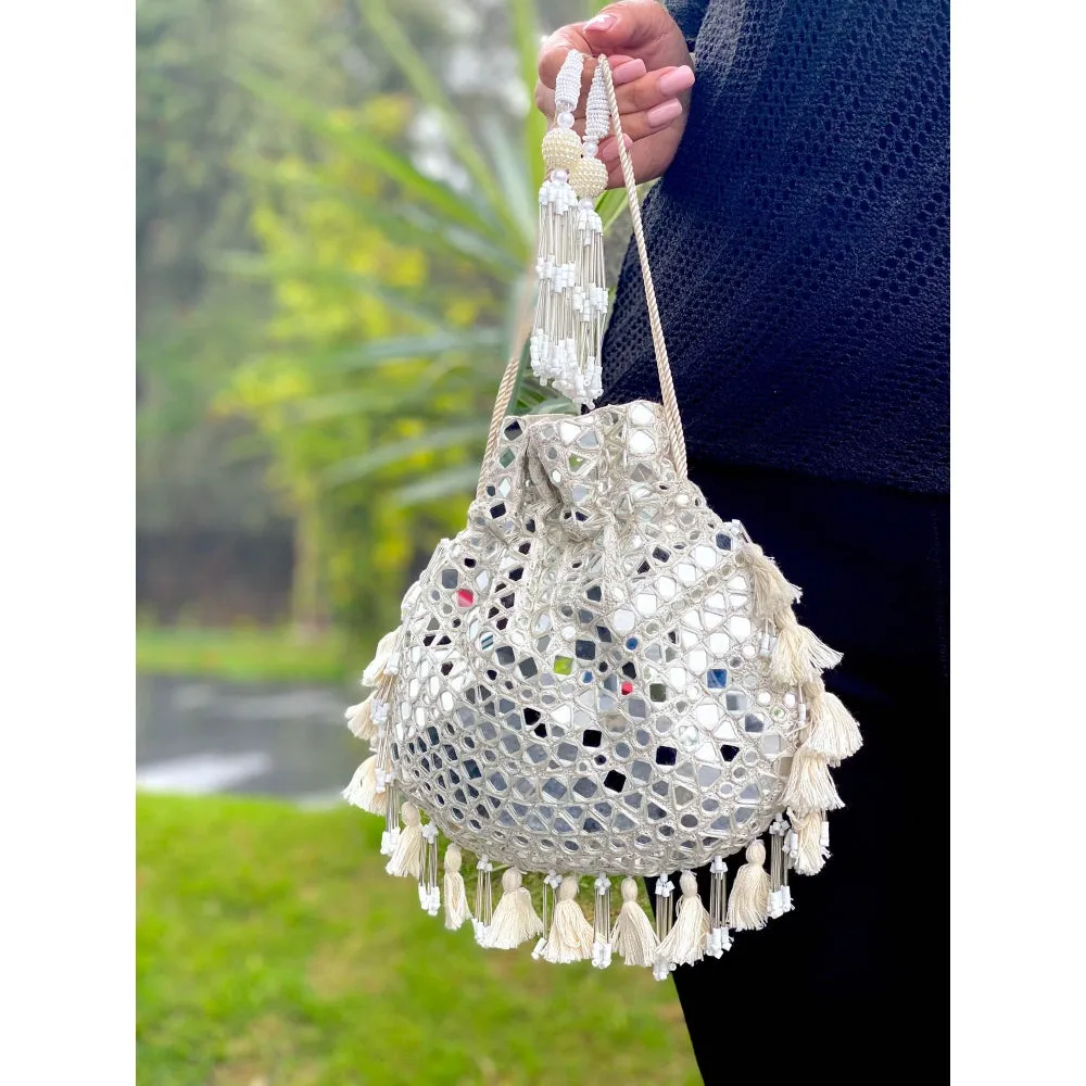 Adora By Ankita Off White Gypsy Flapper Bag