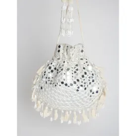 Adora By Ankita Off White Gypsy Flapper Bag