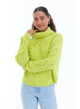 Allison New York Daphne Sweater - Neon Green