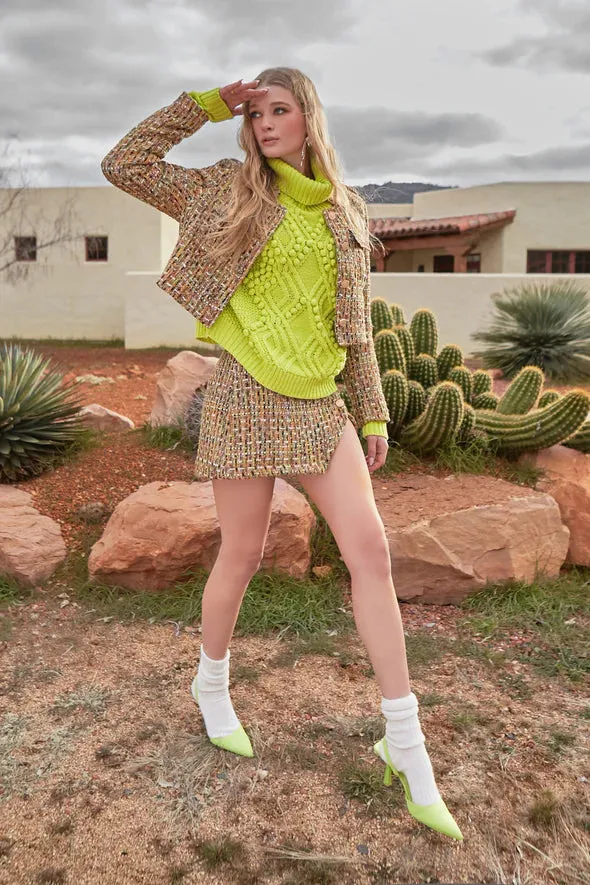 Allison New York Daphne Sweater - Neon Green