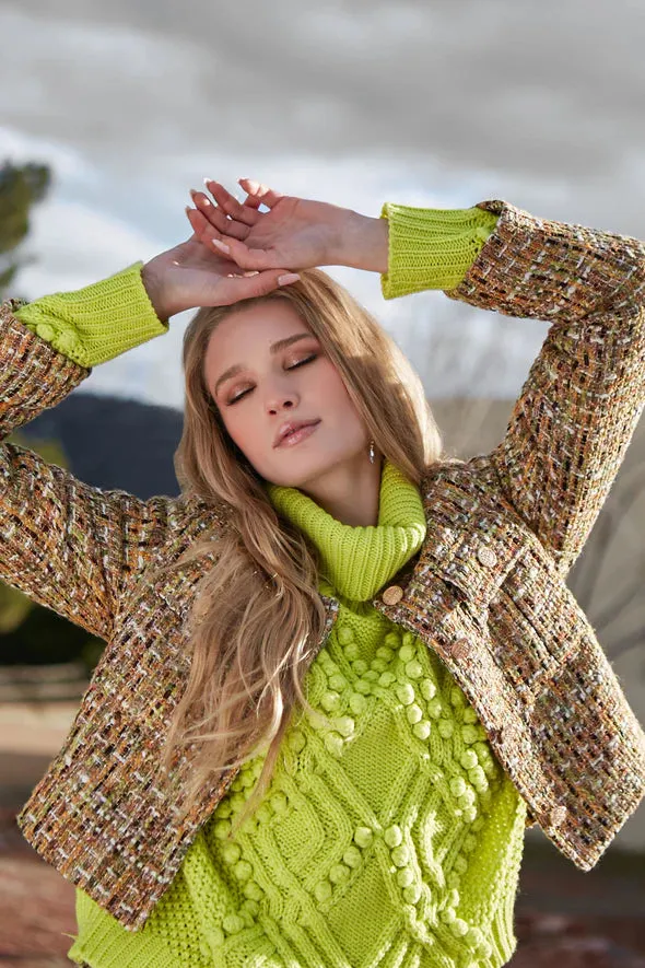 Allison New York Daphne Sweater - Neon Green