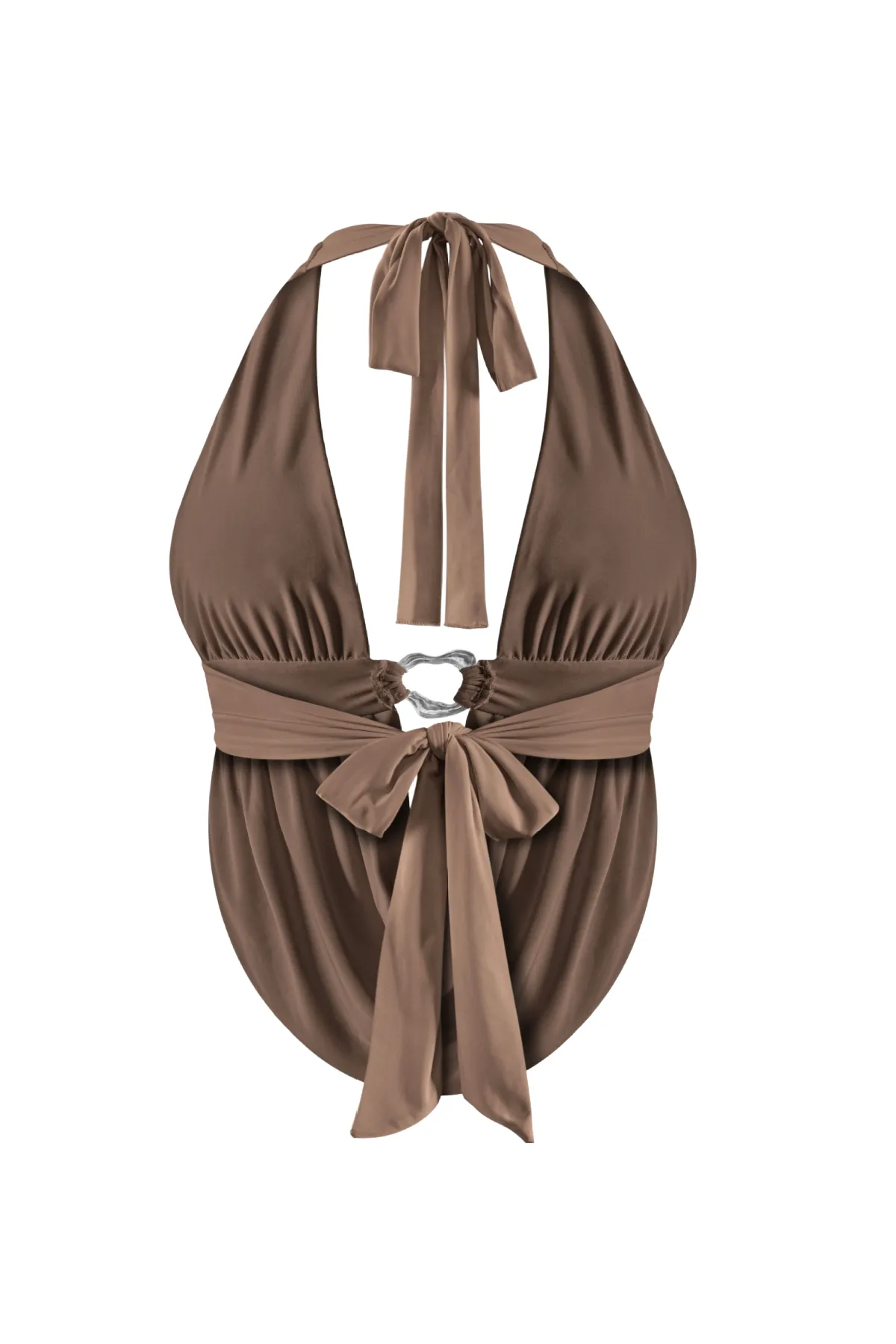 Argent Halter Top (Mocha Brown)