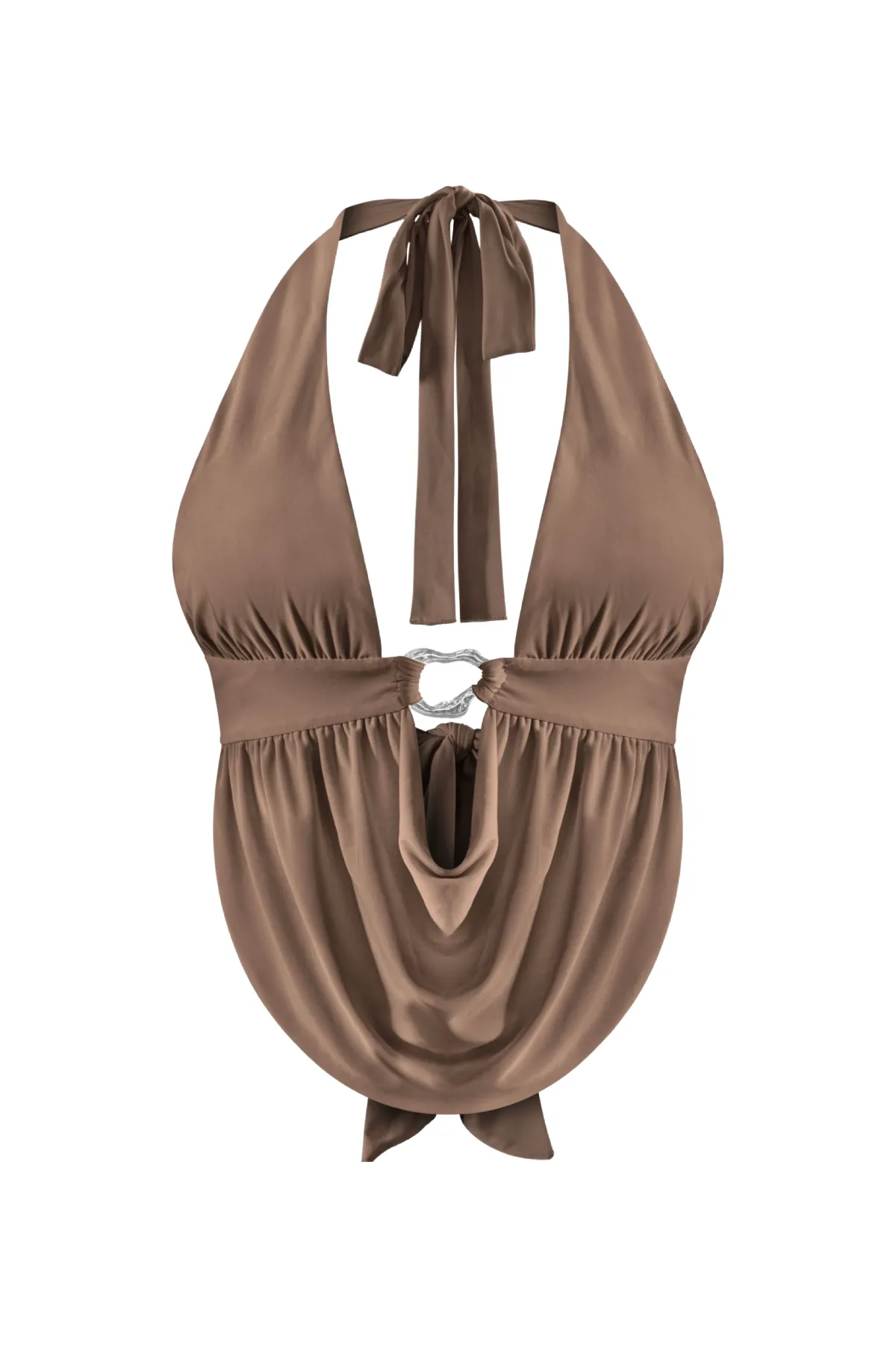 Argent Halter Top (Mocha Brown)