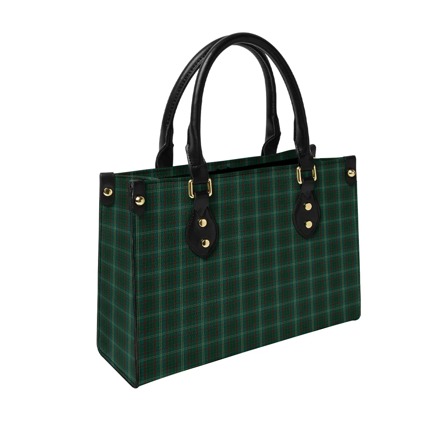 Armagh County Ireland Tartan Leather Bag
