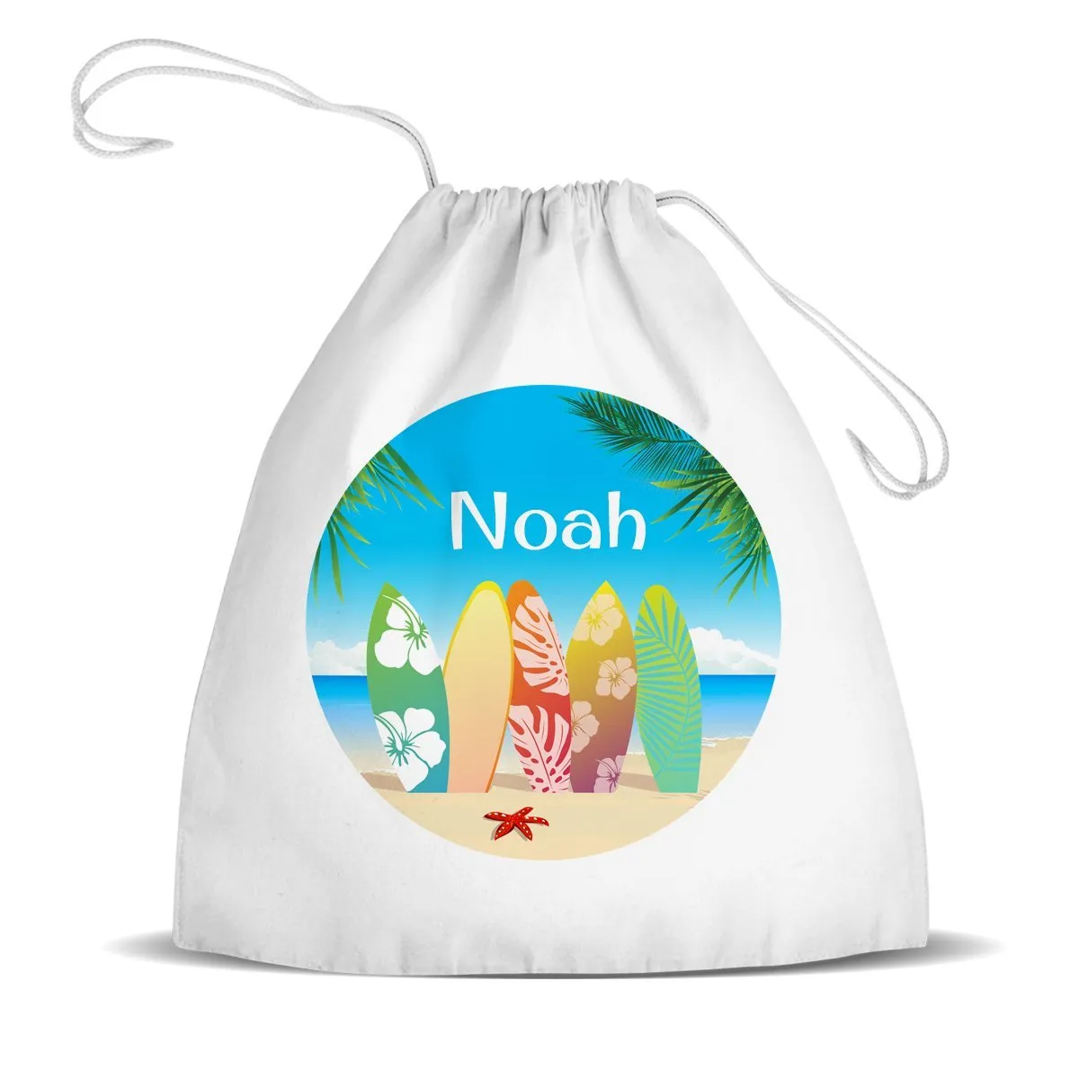 Beach Premium Drawstring Bag