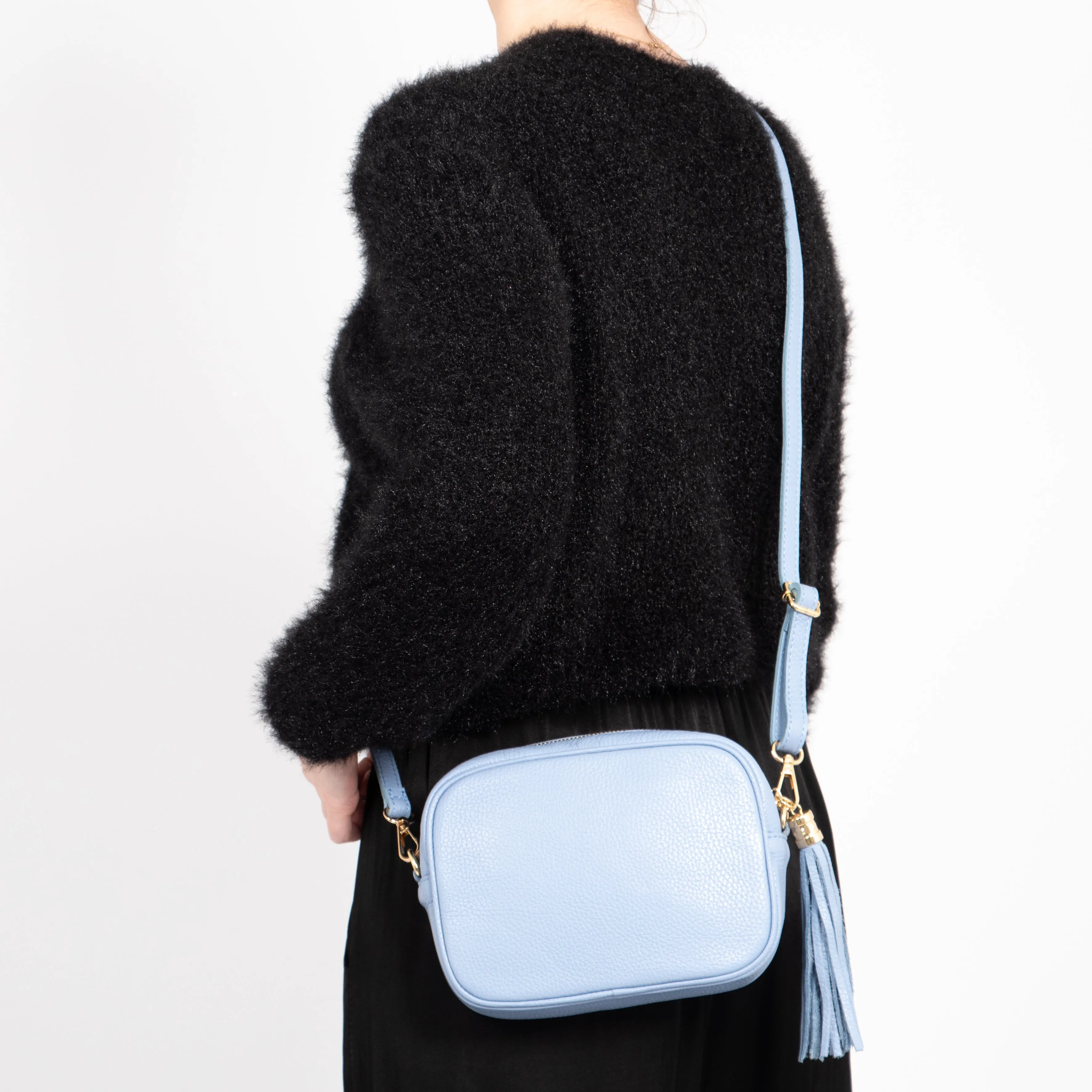 Beau Crossbody Bag - Azure Blue, Pebbled