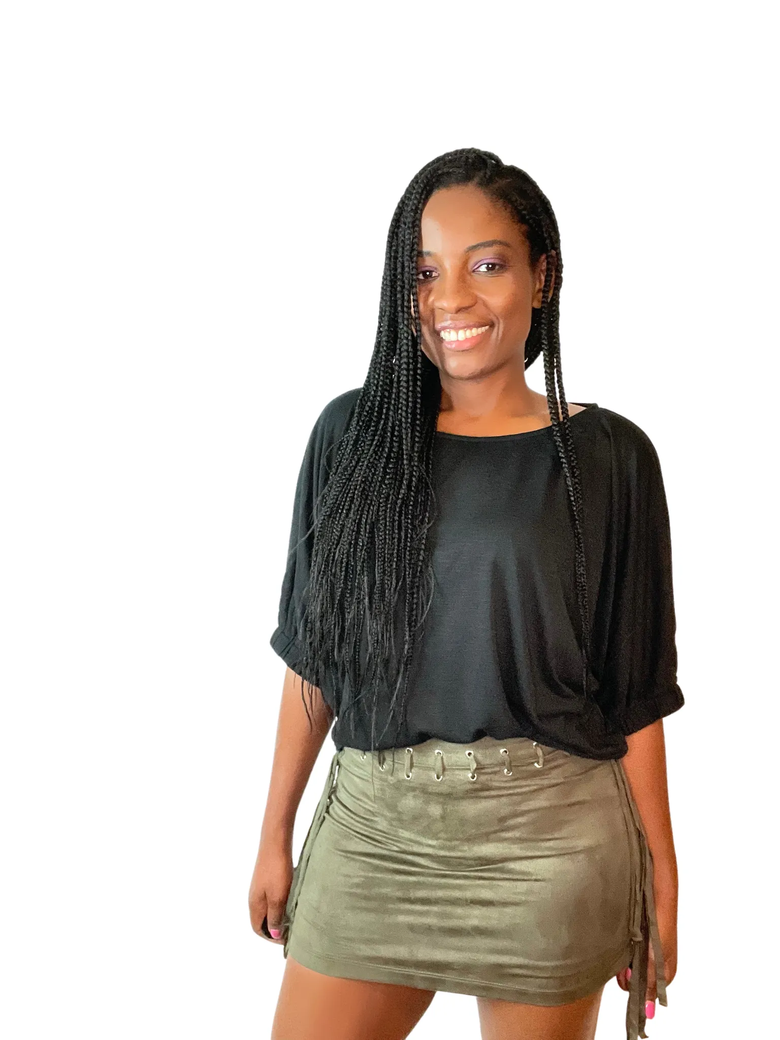 Black Batwing Top