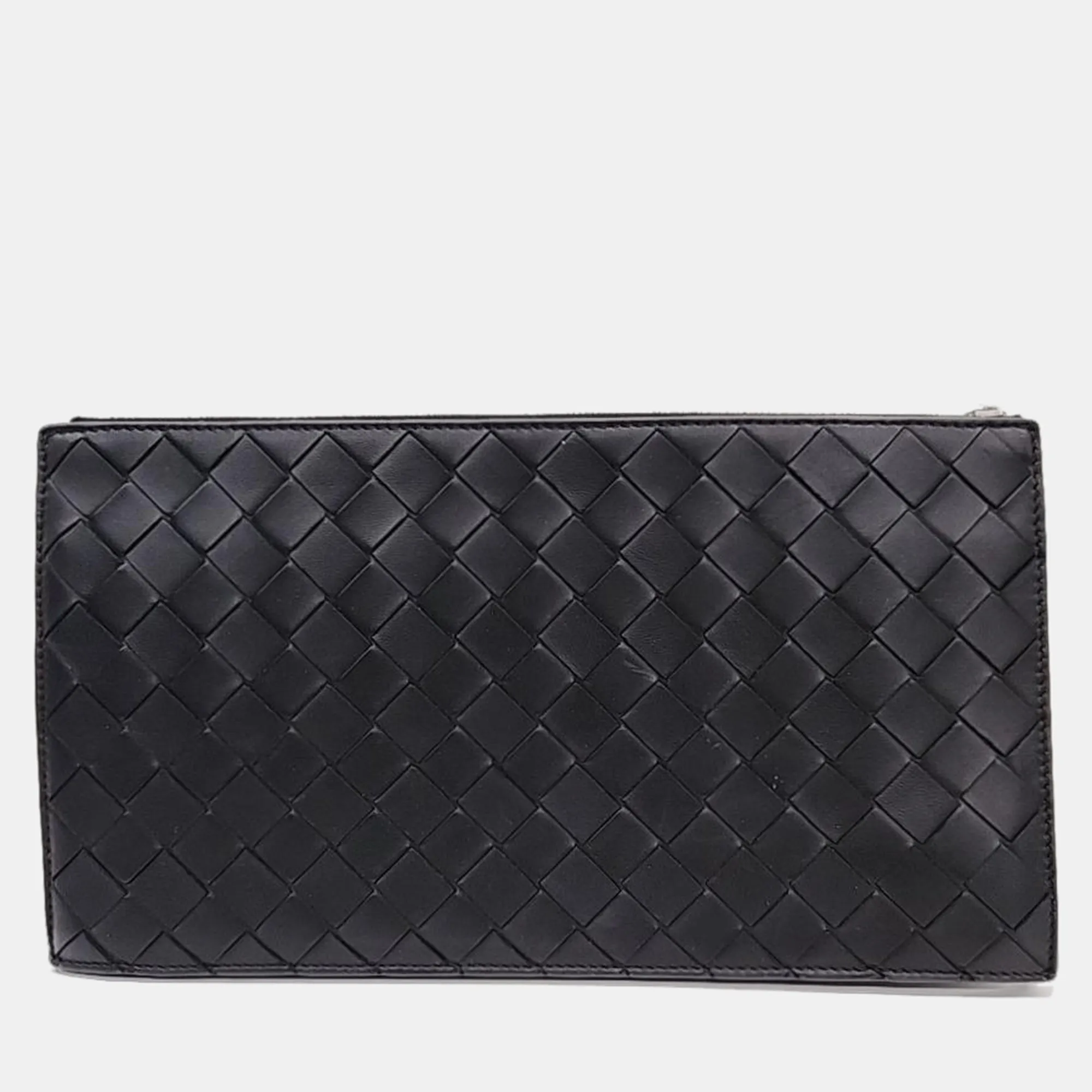 Black Intrecciato Nappa Pouch