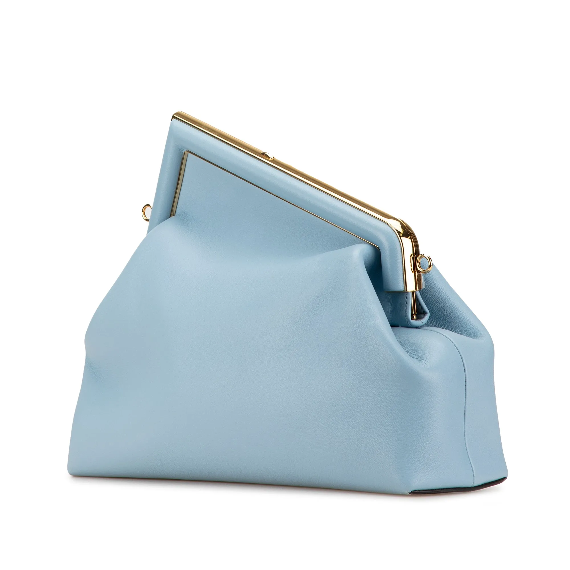 Blue Fendi Medium Leather Fendi First Shoulder Bag