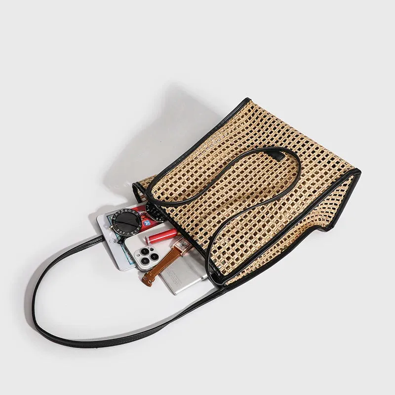 Bohemian Straw Tote Braided Beach Bags