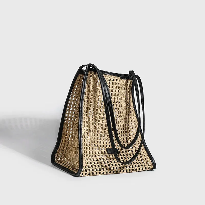 Bohemian Straw Tote Braided Beach Bags
