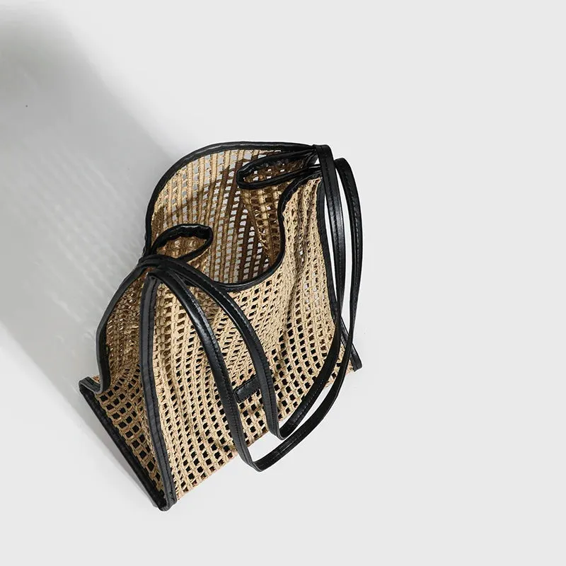 Bohemian Straw Tote Braided Beach Bags