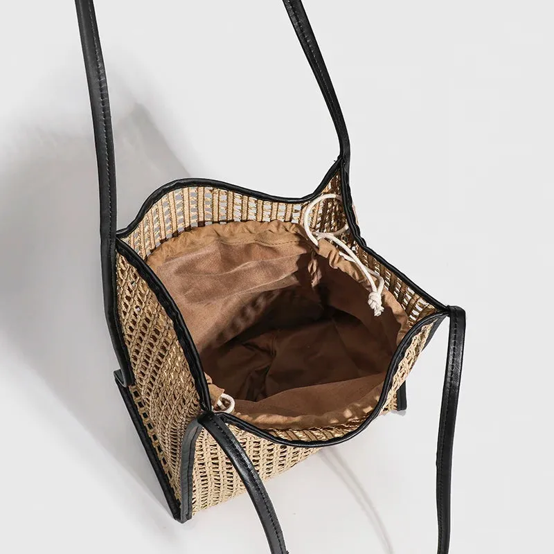 Bohemian Straw Tote Braided Beach Bags