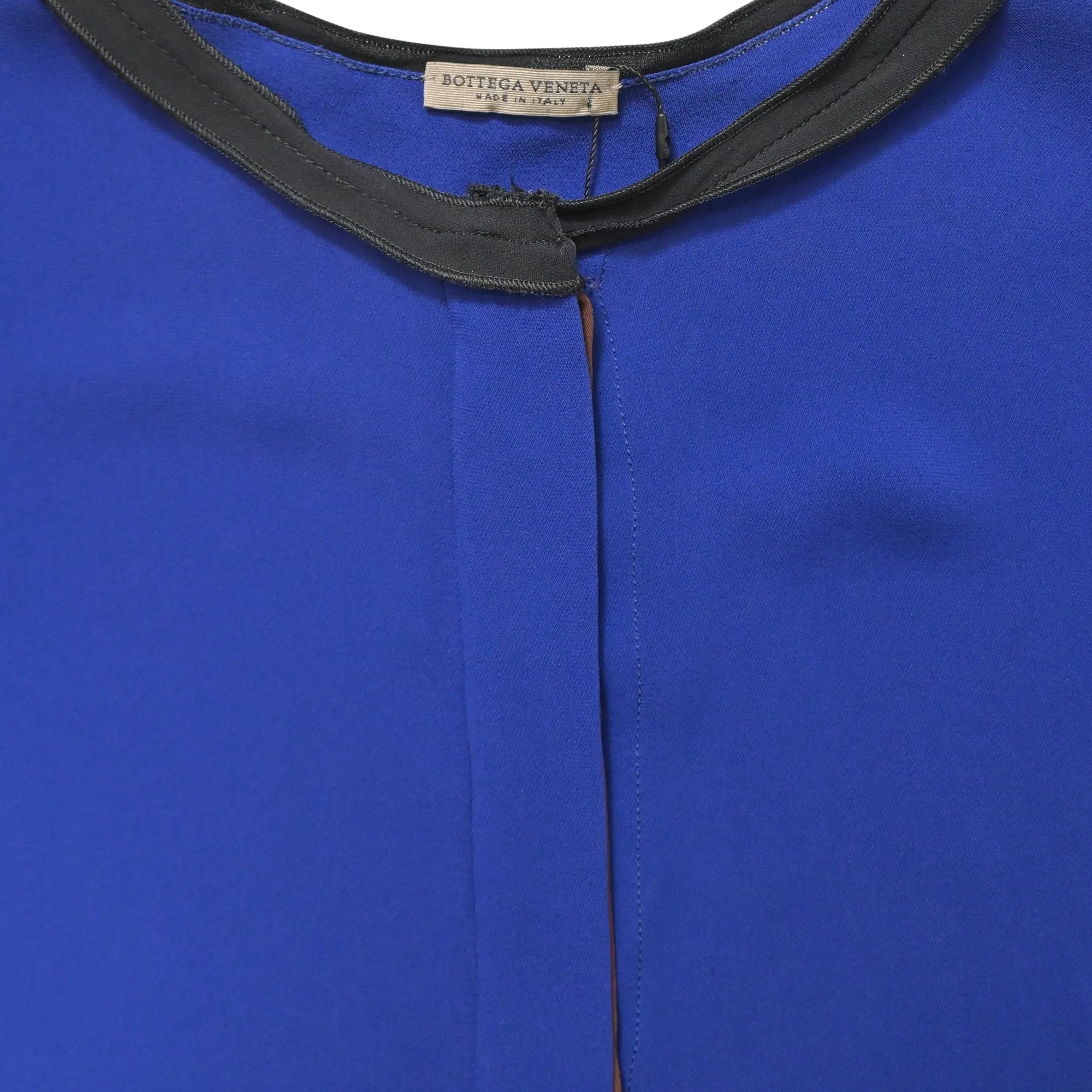 Bottega Veneta Colorblock Blouse in Blue Silk
