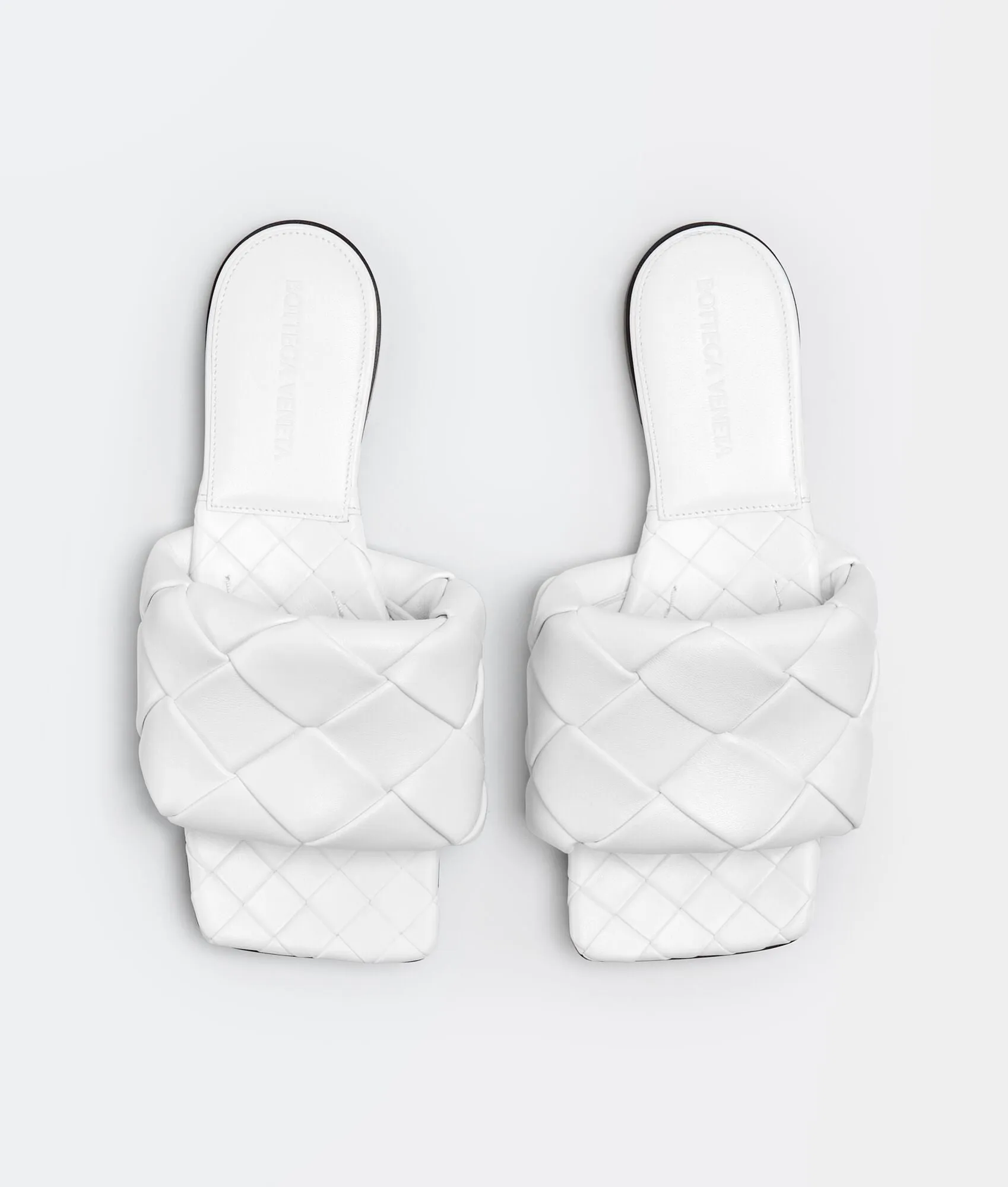 BOTTEGA VENETA LIDO NAPPA LEATHER FLAT MULES