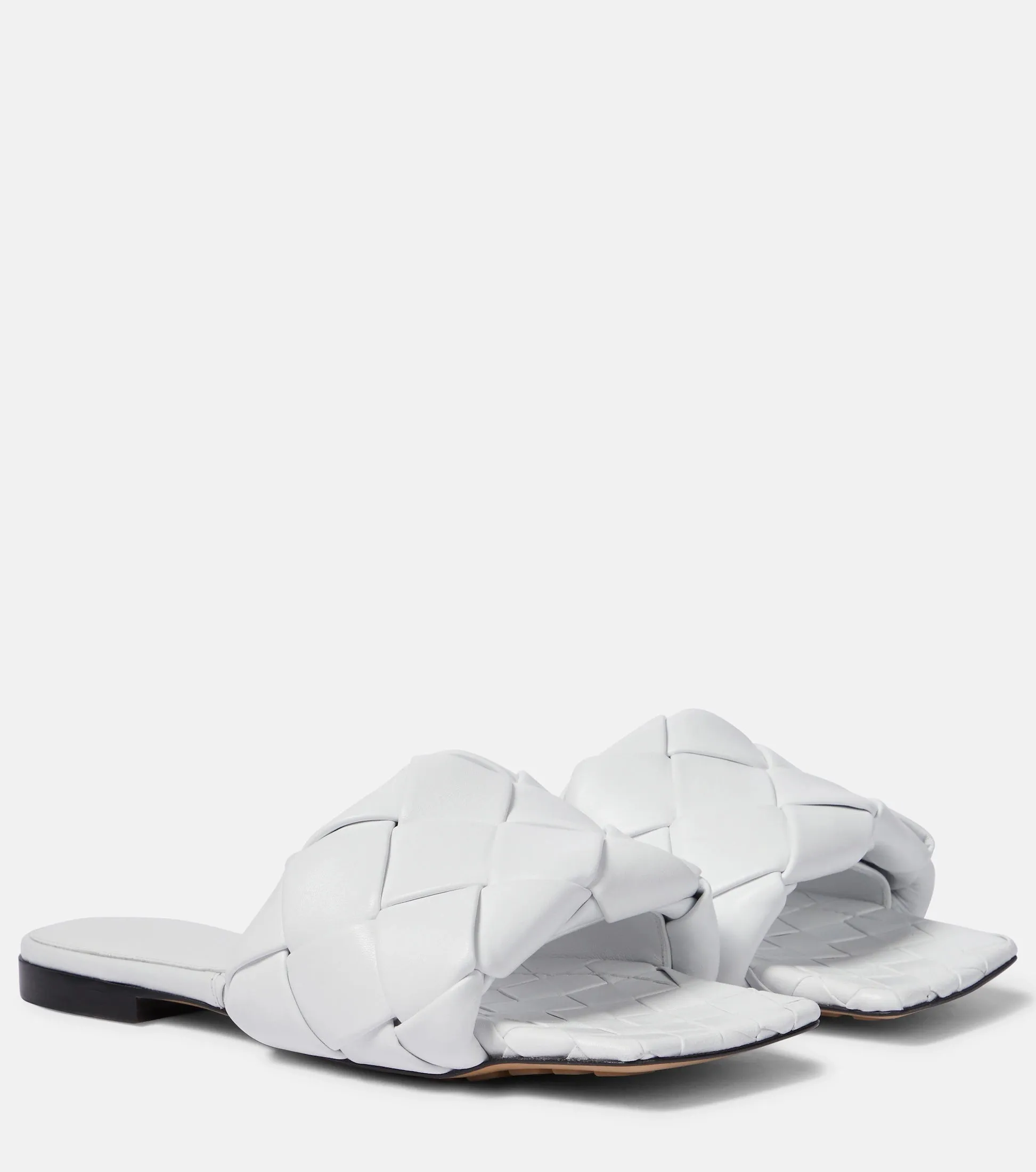 BOTTEGA VENETA LIDO NAPPA LEATHER FLAT MULES