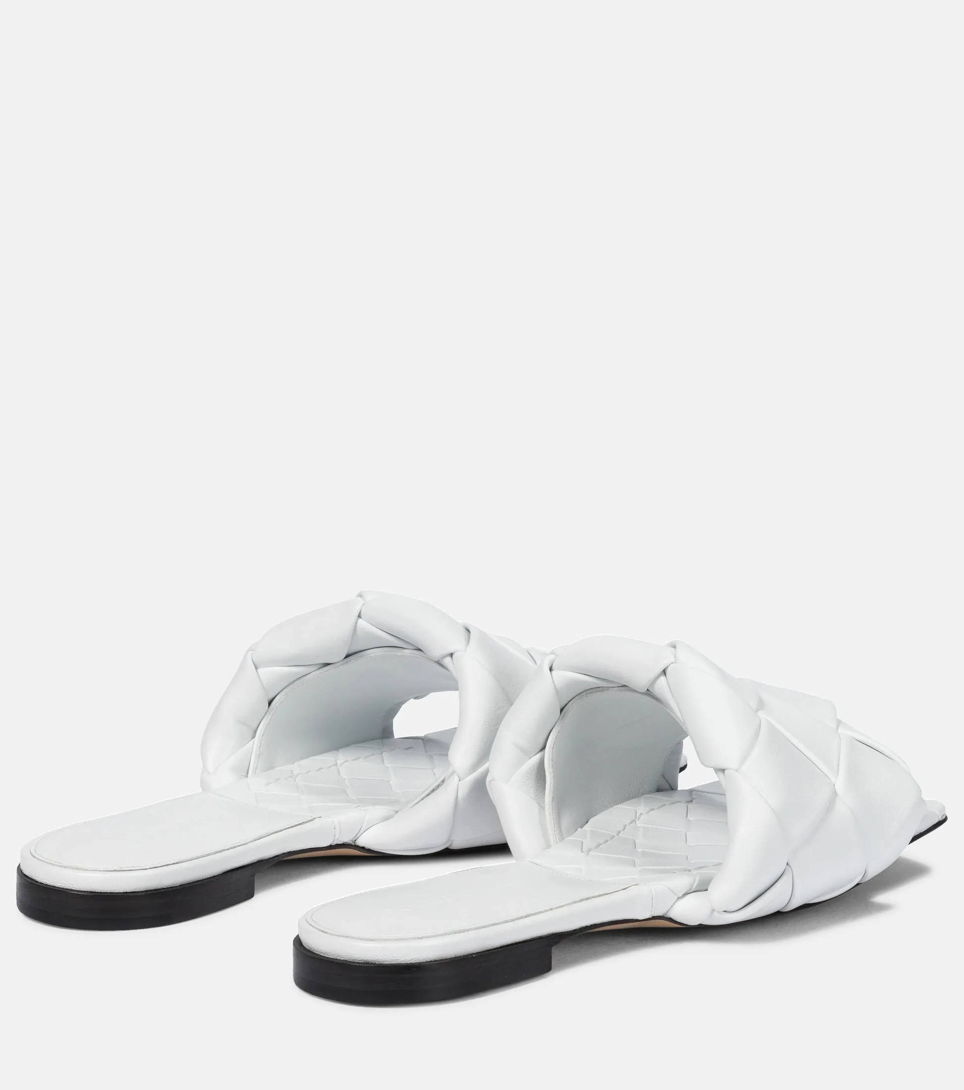 BOTTEGA VENETA LIDO NAPPA LEATHER FLAT MULES