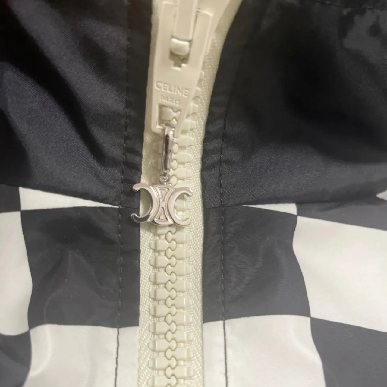 CELINE 21AW Checker zip up nylon blouson