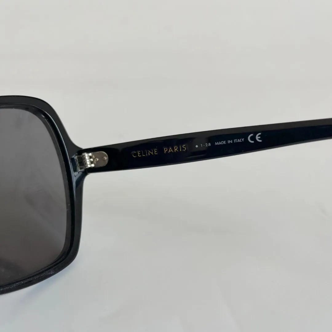 Celine black oversized sunglasses with crystals