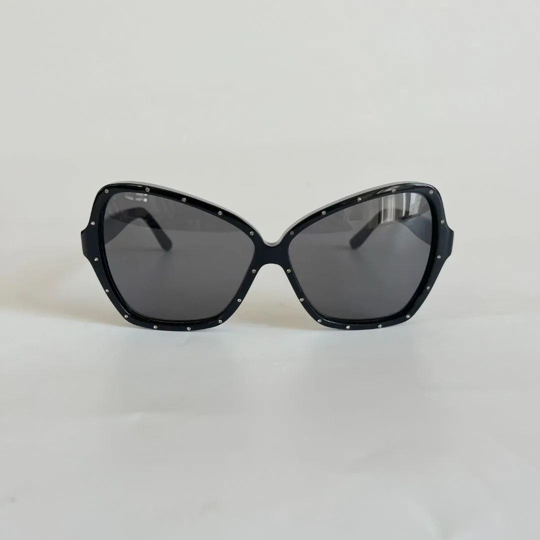 Celine black oversized sunglasses with crystals