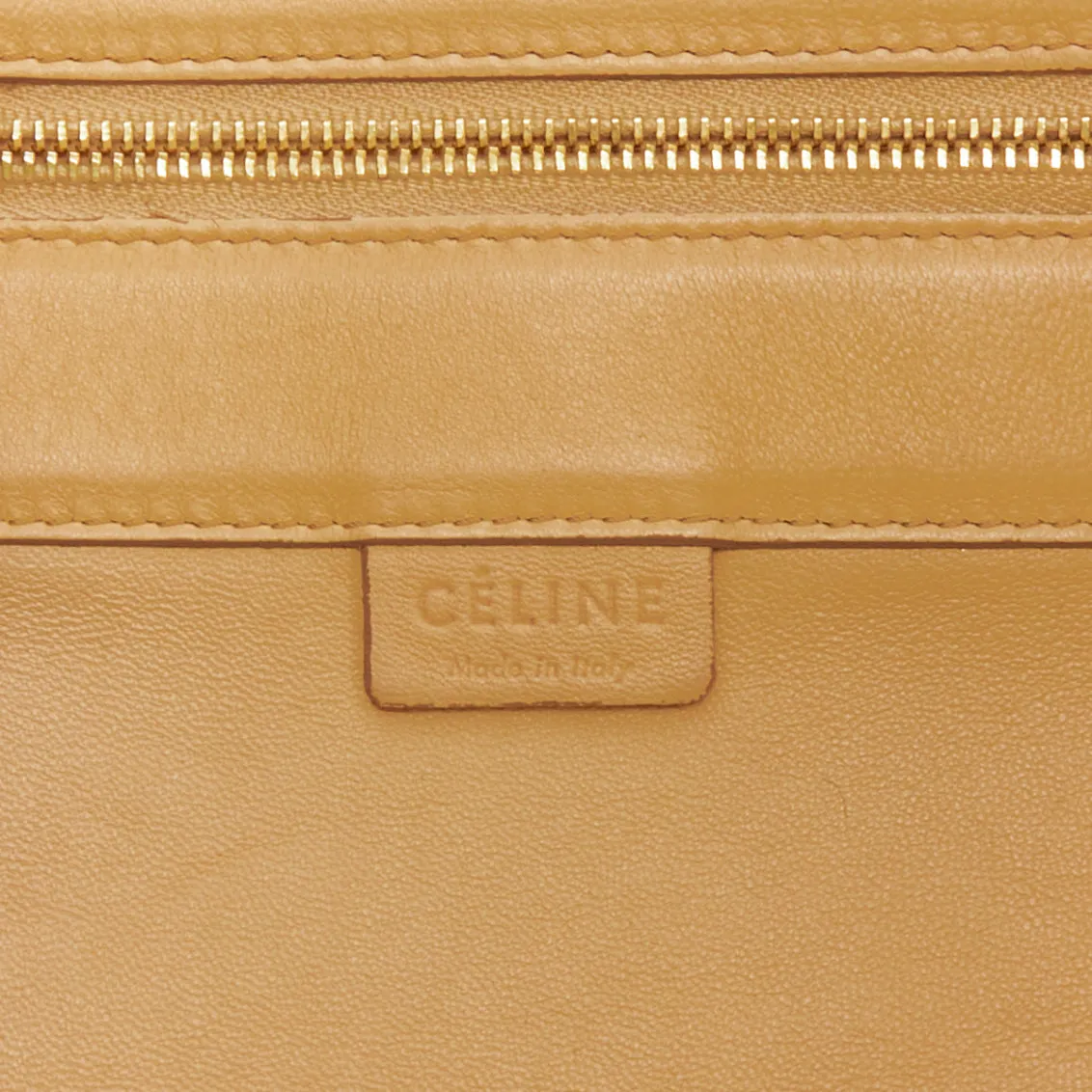 CELINE Cabas Vertical nude black leather bicolor soft tote bag