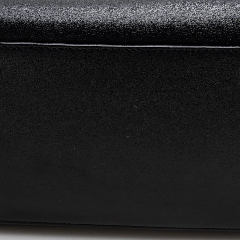 Celine Croc Embossed Suede Medium Trapeze Bag