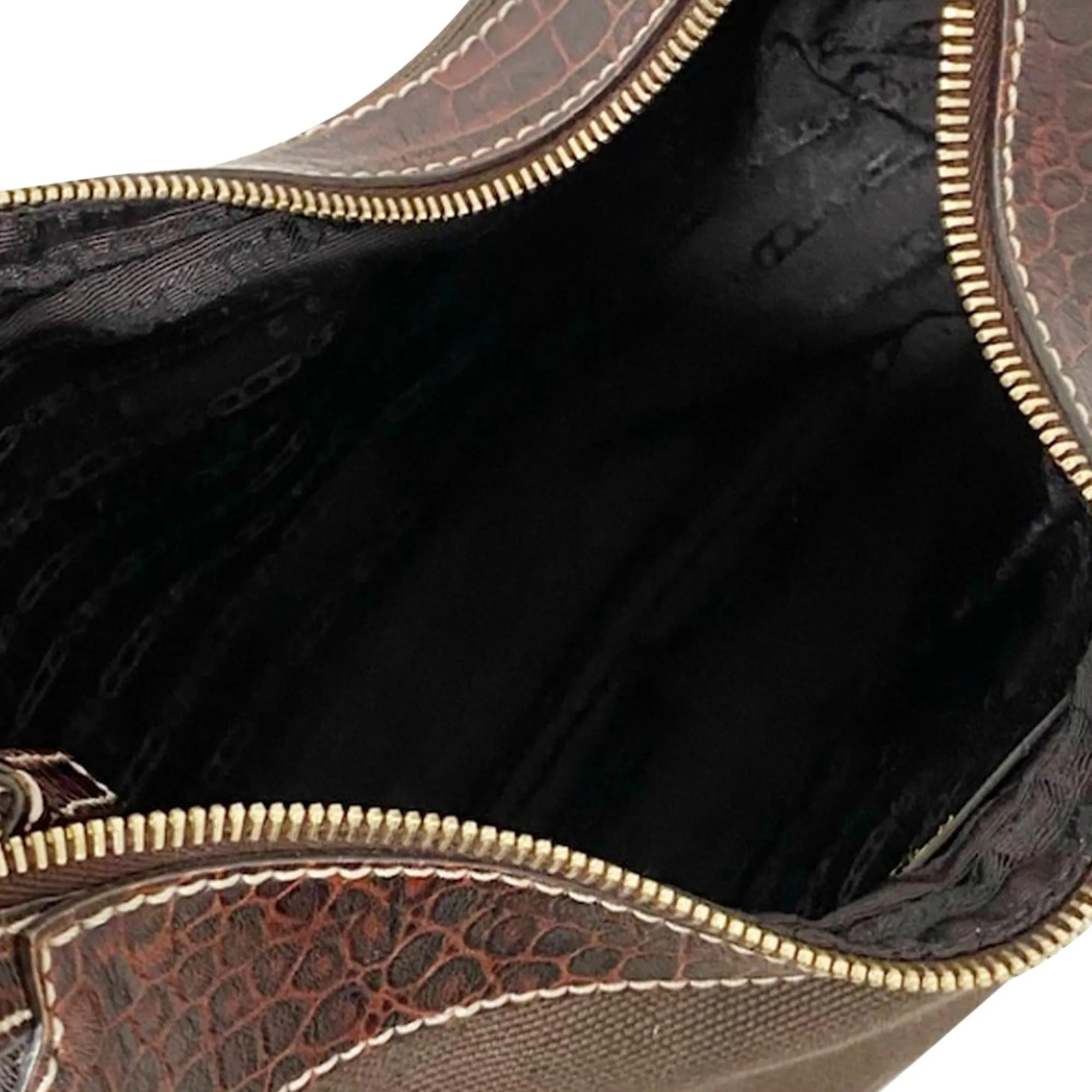 Celine Embossed Leather Shoulder Bag
