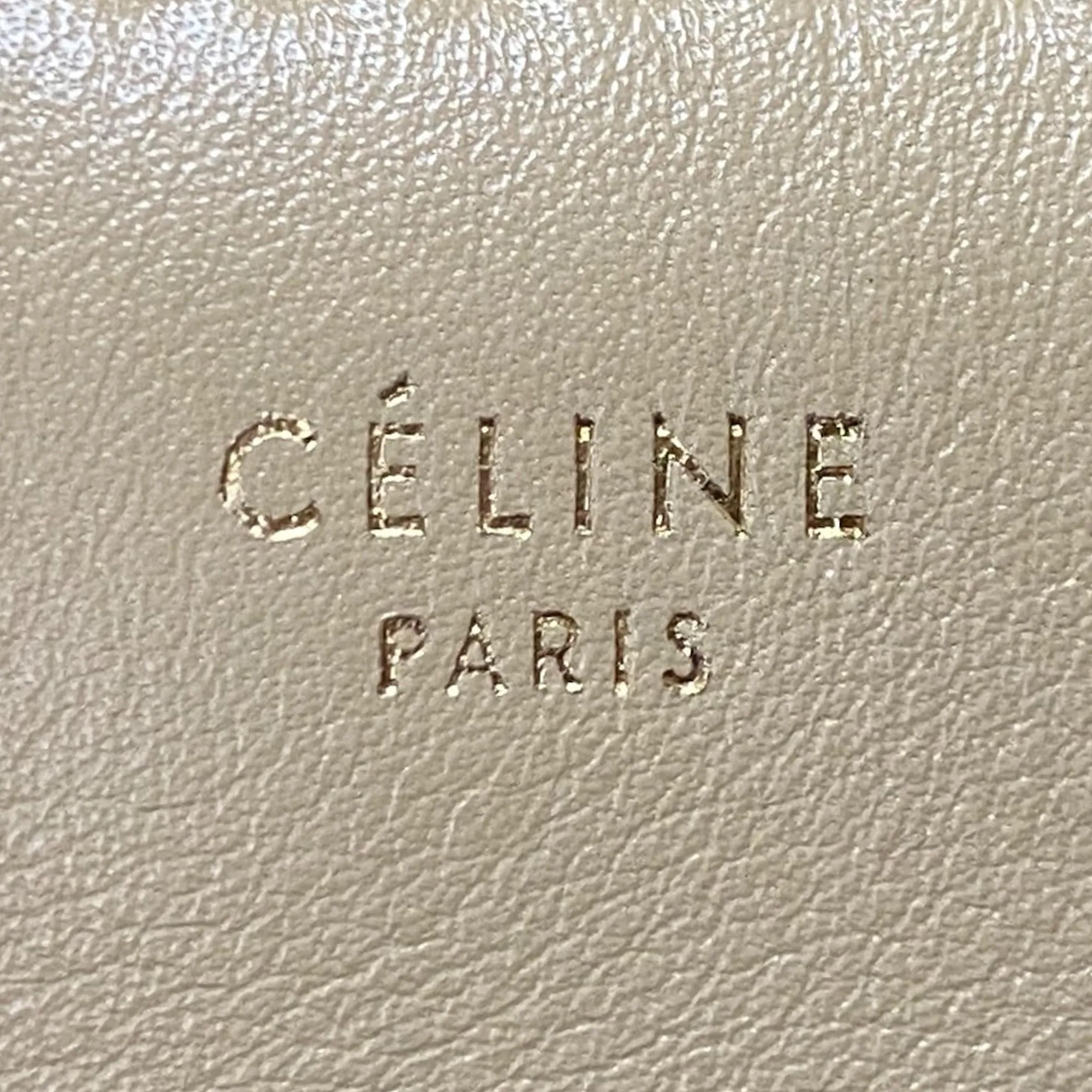 Celine Medium Edge Bicolor Leather Handbag (SHG-36189)