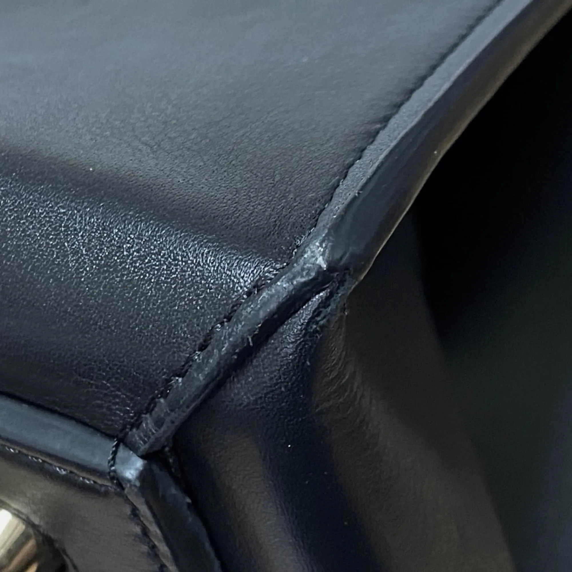 Celine Medium Edge Bicolor Leather Handbag (SHG-36189)