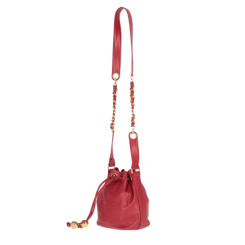 CHANEL Chanel Red Bucket Bag