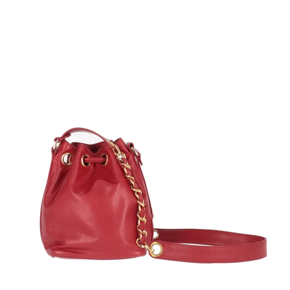 CHANEL Chanel Red Bucket Bag