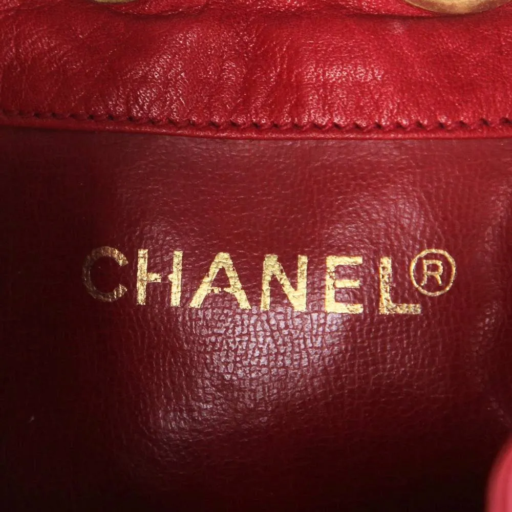 CHANEL Chanel Red Bucket Bag