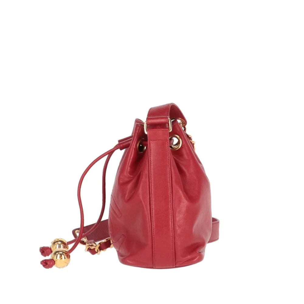 CHANEL Chanel Red Bucket Bag