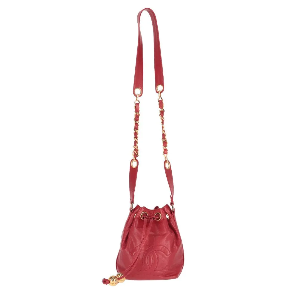 CHANEL Chanel Red Bucket Bag