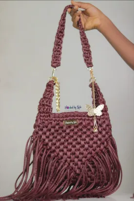 'Chauntel' boho bag in WIne