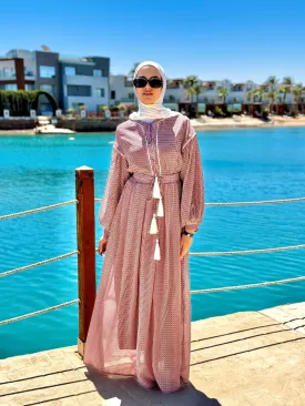 Chiffon Piped Dress-havan