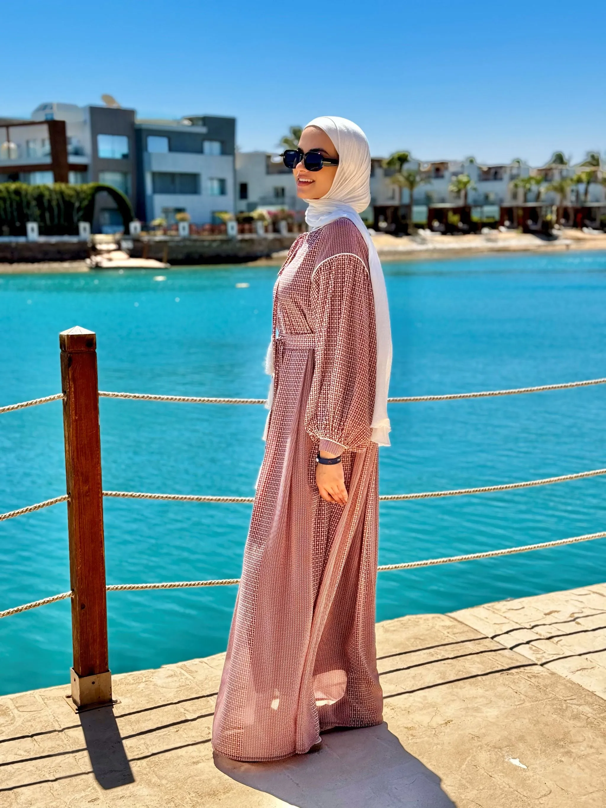 Chiffon Piped Dress-havan