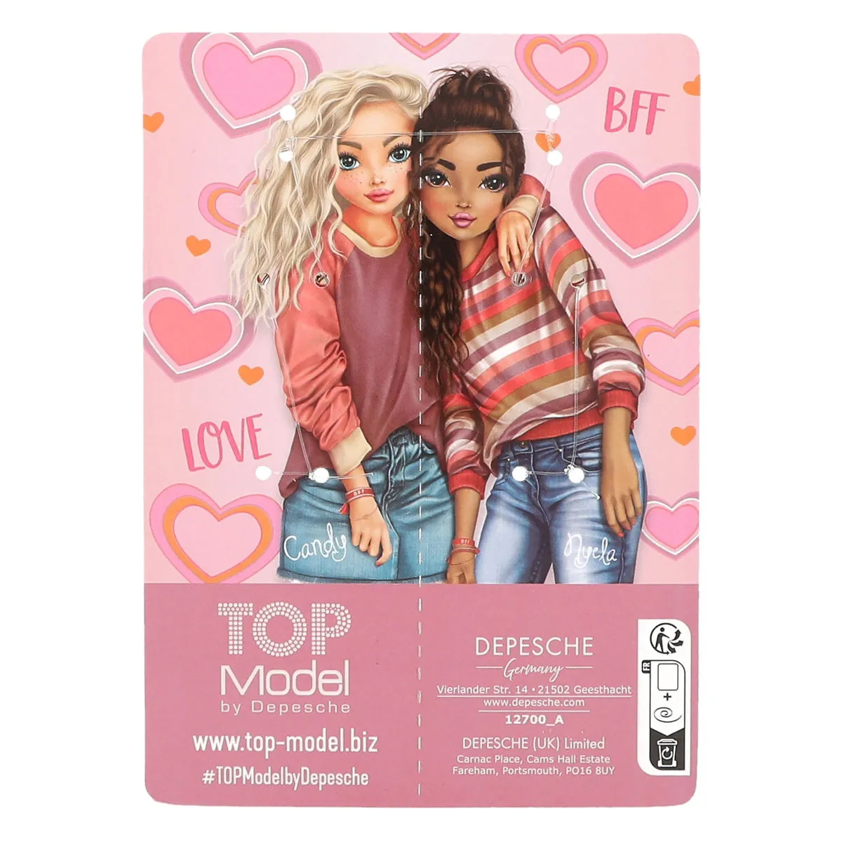 Depesche Topmodel Keyring Set Heart BFF (1pc)