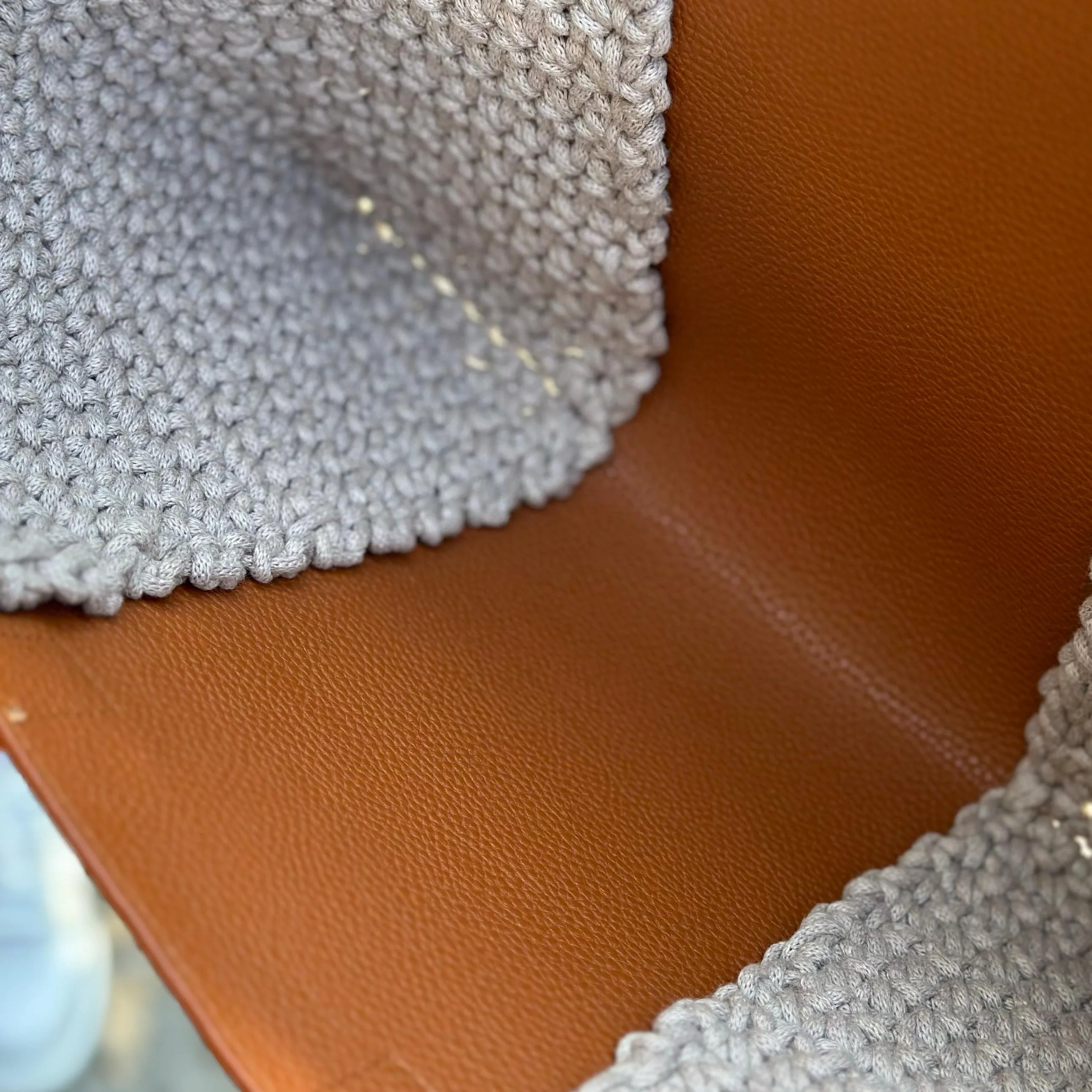 Eco-Leather Insert with Handles for Bags, 52x17 cm