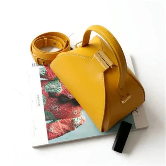 Emblem Genuine Leather Bucket Bag