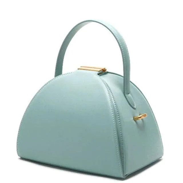 Emblem Genuine Leather Bucket Bag