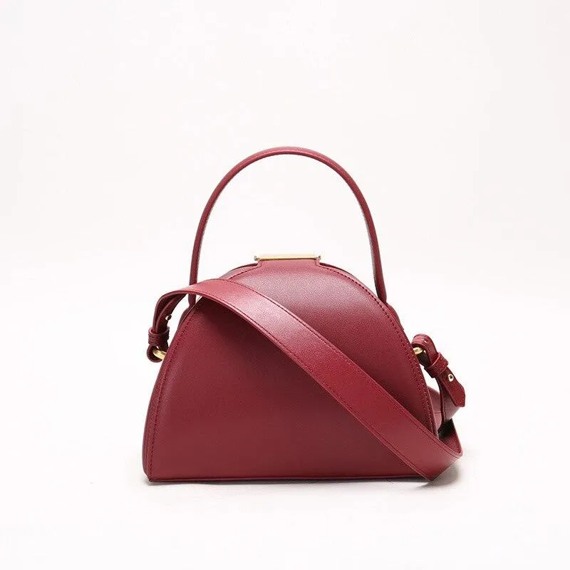 Emblem Genuine Leather Bucket Bag