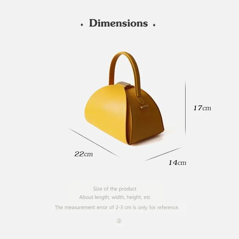 Emblem Genuine Leather Bucket Bag