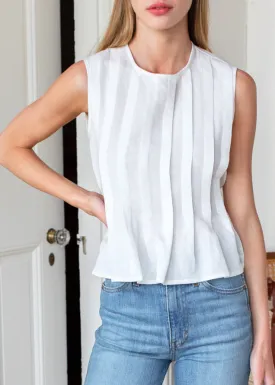 Emerson Fry Plait Long Top in White