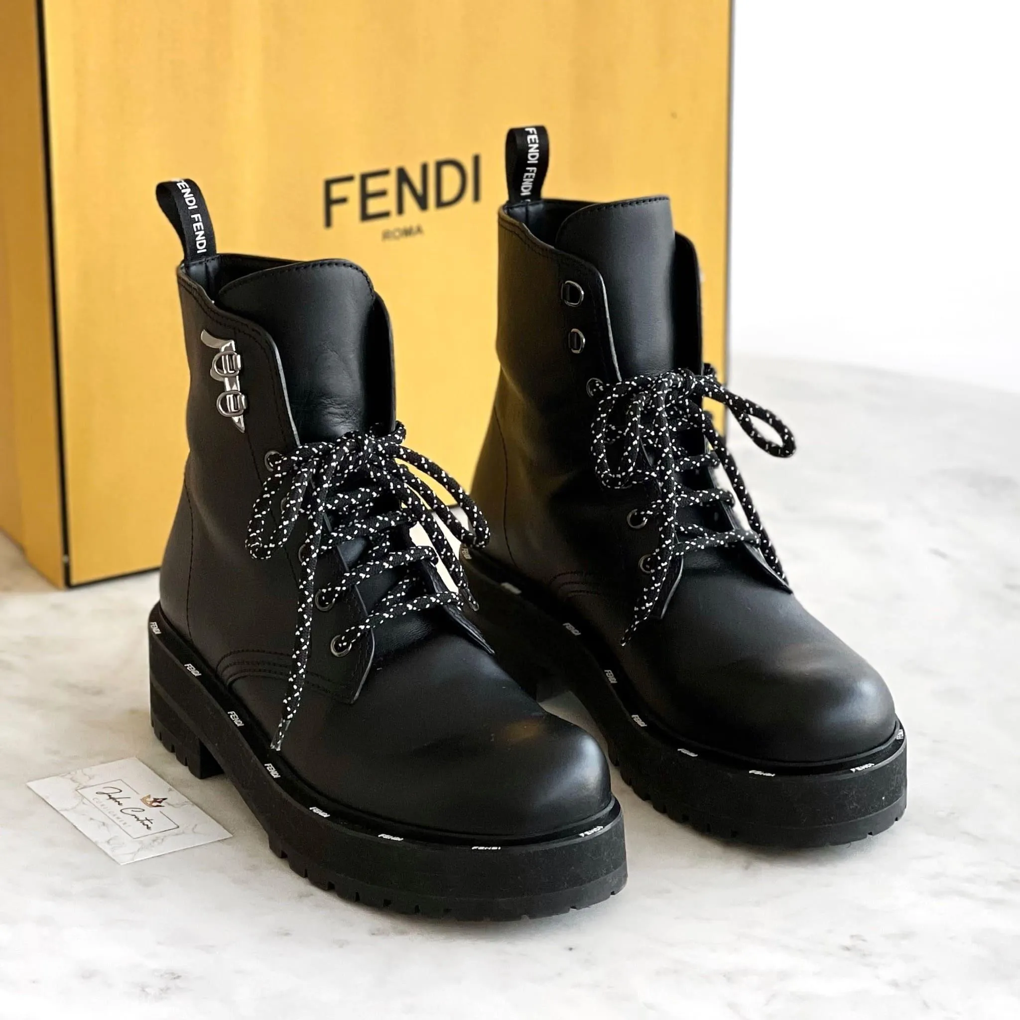 Fendi Black Freedom 50 Boots 40